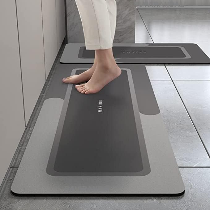 Vruta 2 Pcs Kitchen Mats Waterproof Memory Foam Kitchen Rugs Standing Desk Mat Floor Mats Comfort Runner Rug Carpets for Kitchen Floor Sink 120 40 cm 40 60 cm Multicolour - Image 1