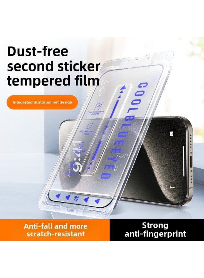 Blue Cool Scarlet Direct Price Dust-free Warehouse IPhone16PROMAX High Definition Anti-peep Electroplating 15 Dust-proof 14 Tempered Film 13-Color:Blue Cool Orangutan Dust-free Warehouse [hd Model] No Packaging-Size:iPhone14