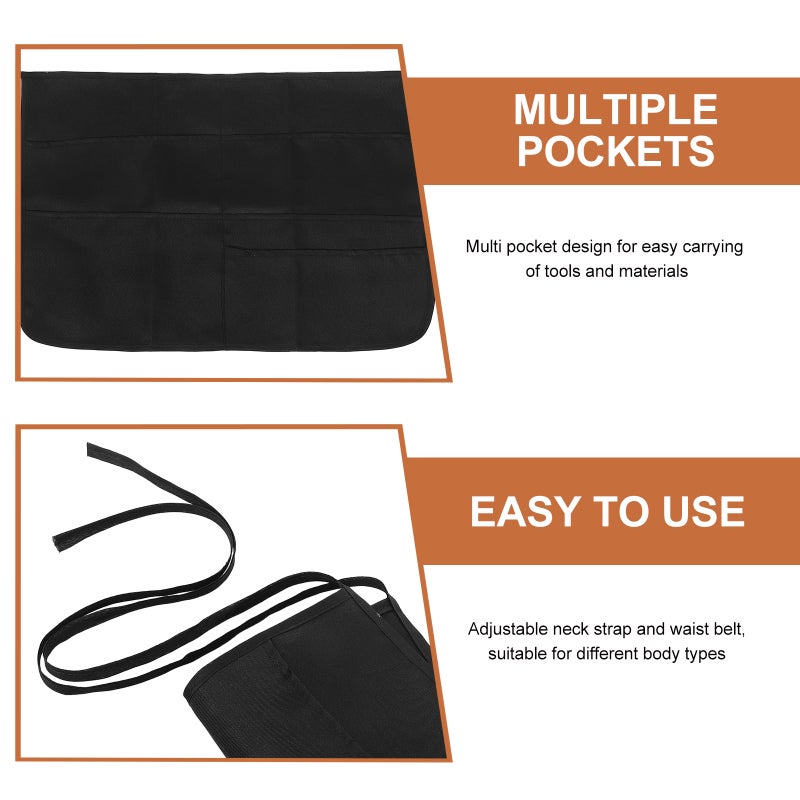 2pcs Chef Waist Apron Restaurant Chef Apron Adjustable Waist Apron Unisex Servers Apron Work Apron - Image 3