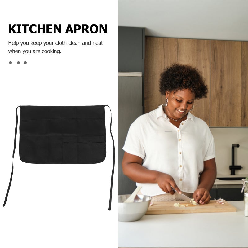 2pcs Chef Waist Apron Restaurant Chef Apron Adjustable Waist Apron Unisex Servers Apron Work Apron - Image 4