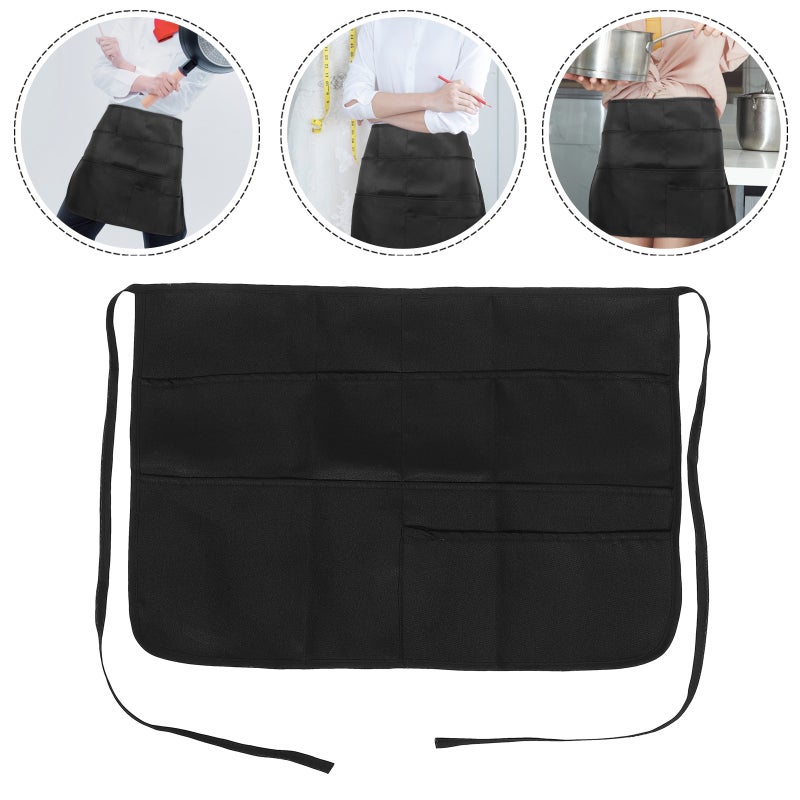 2pcs Chef Waist Apron Restaurant Chef Apron Adjustable Waist Apron Unisex Servers Apron Work Apron - Image 5
