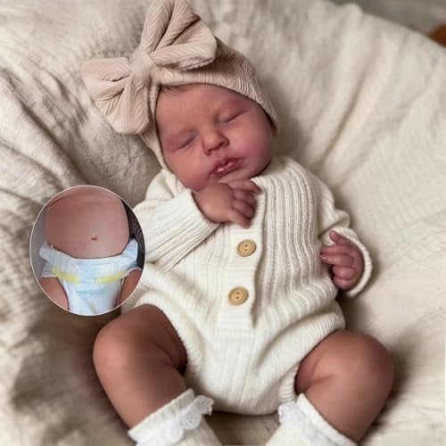 Zero Pam Reborn Baby Dolls Silicone Full Body20 in Realistic Babys Doll Anatomically Correct Girl Full Silicone Babys Doll Real Life Reborn Dolls with Accessories - Image 1