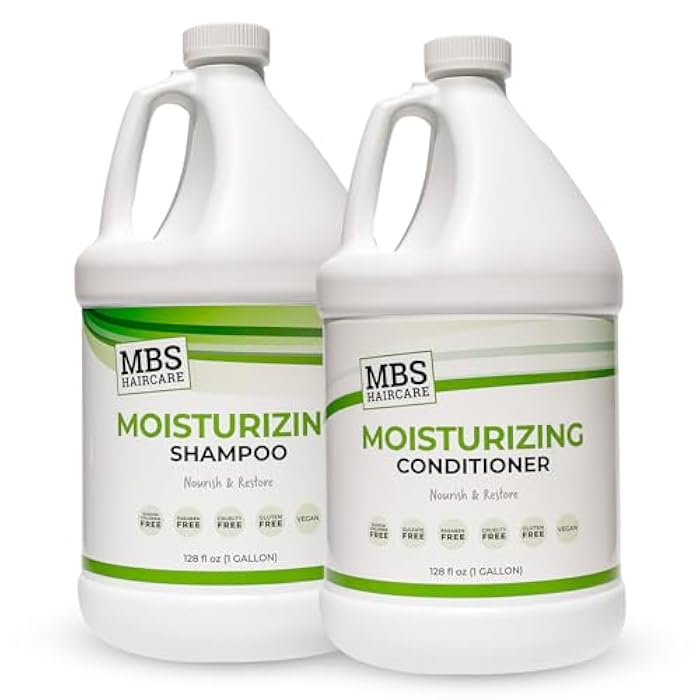 Moisturizing Shampoo & Conditioner, Gallon (Duo Pack) (1 Gal) (Sodium Chloride Free, Paraben Free, Vegan) - Image 1