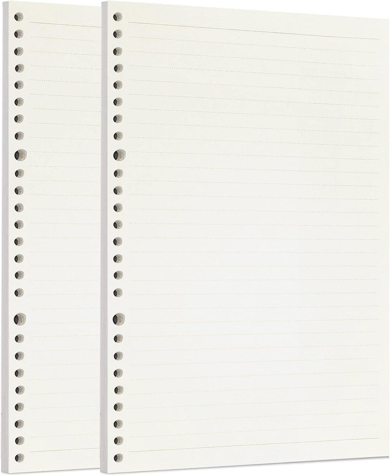 Zelten 2 Pack B5 120 Sheets/240 Pages Lined Loose Leaf Punched Paper Refills Paper for 26 Hole Binder Personal Organizer Diary Notebook Refillable Planner - Image 1