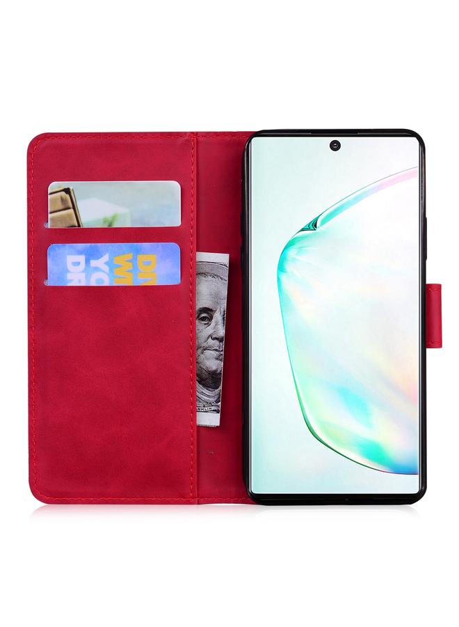 S-TOP Case For Samsung Galaxy Note10+ Skin Feel Pure Color Flip Leather Phone Case - Image 4