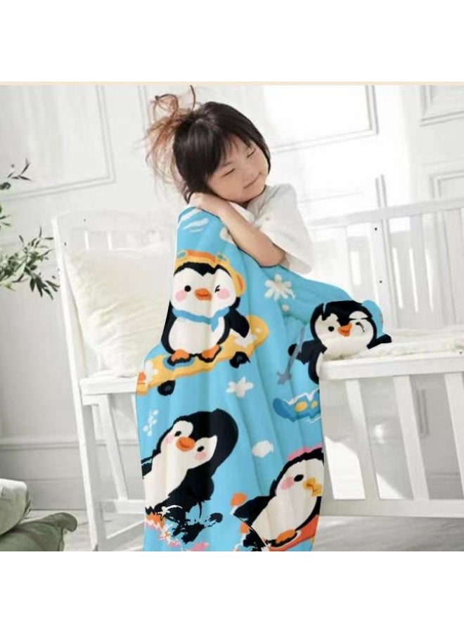 عام بطانية رقيقة من الفانيلا الكرتونية للأطفال أو الطلاب (دافئة ومريحة ومناسبة للنوم والألعاب) 100 سم * 150 سم - Image 3