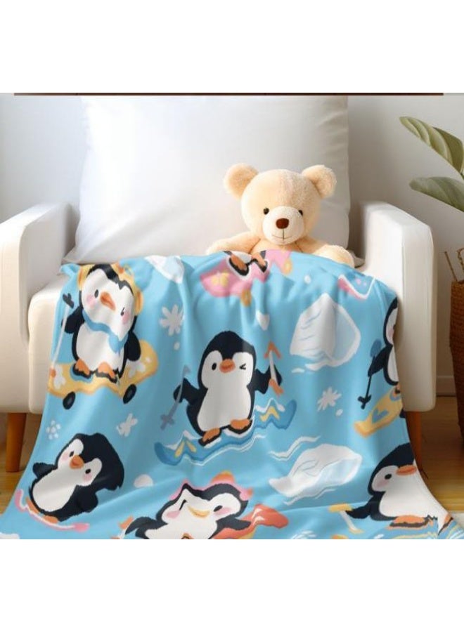 عام بطانية رقيقة من الفانيلا الكرتونية للأطفال أو الطلاب (دافئة ومريحة ومناسبة للنوم والألعاب) 100 سم * 150 سم - Image 4