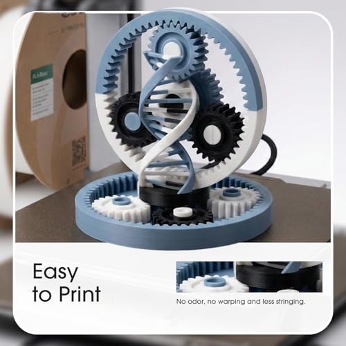 eSUN PLA Basic Filament 1.75mm, 3D Printer Filament High Speed PLA for Fast Printing, 1KG per Spool, 2 Spools High Speed 3D Printing Filament, Grey - Image 2