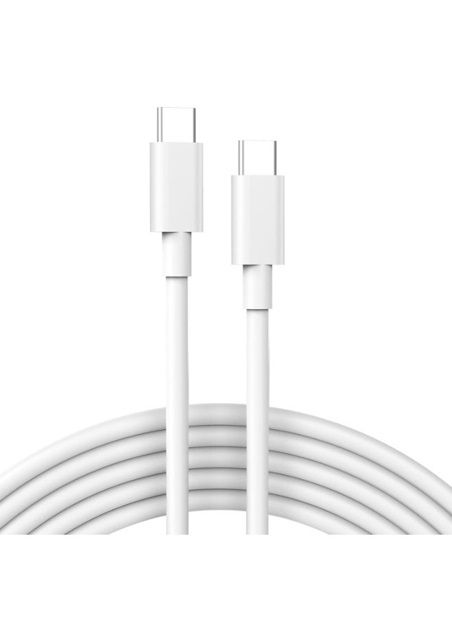 Walpck 60W USB type C To type-C Super Fast 2M Charging Cable for iPhone 15 Pro/15 Pro Max/15/15 Plus, iPad mini 6, MacBook Pro/Air, iPad Pro, Samsung S23+, Huawei P60, etc white - Image 1