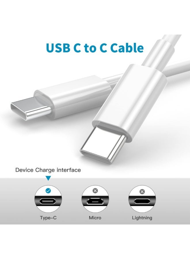 Walpck 60W USB type C To type-C Super Fast 2M Charging Cable for iPhone 15 Pro/15 Pro Max/15/15 Plus, iPad mini 6, MacBook Pro/Air, iPad Pro, Samsung S23+, Huawei P60, etc white - Image 2