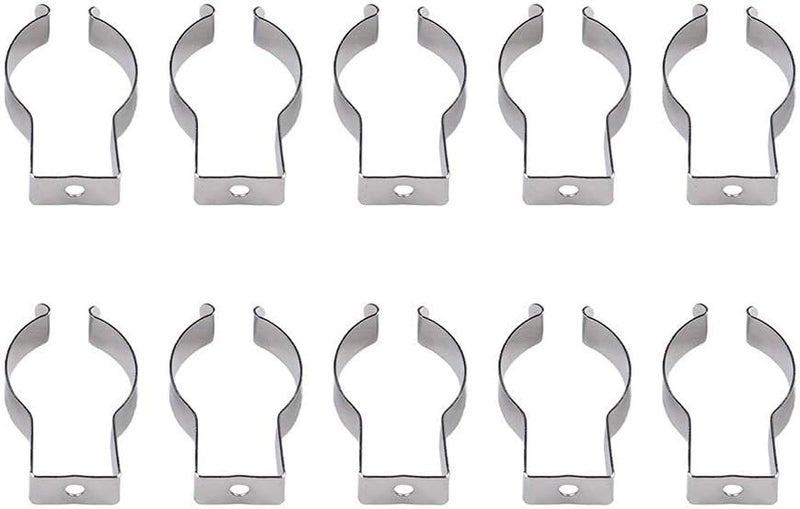 10 قطعة من مشابك تيري الثقيلة الربيعية من الفولاذ المقاوم للصدأ 304 لتخزين الأدوات وتنظيم المرآب مقاسات 12مم 15مم 18مم 21مم 25مم - Image 1