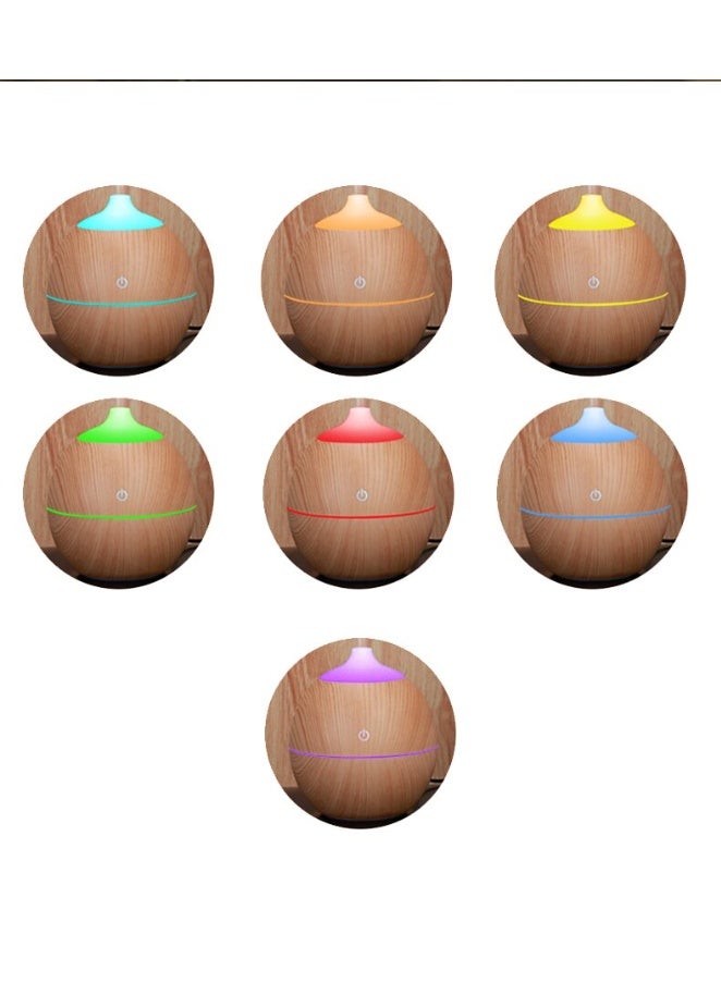 general 130ML Aromatherapy Essential Oil Diffuser Wood Grain Ultrasonic Air Humidifier Cooling with 7 Colors LED Light - Image 5