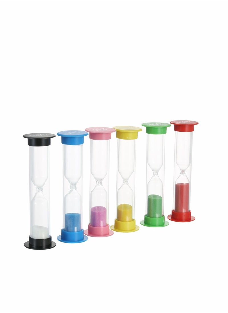 Generic - 6pcs Sand Timer Colorful Sandglass Hourglass Timer for Kitchen Office Game Timer 30sec / 1min / 2mins / 3mins / 5mins / 10mins - Image 1