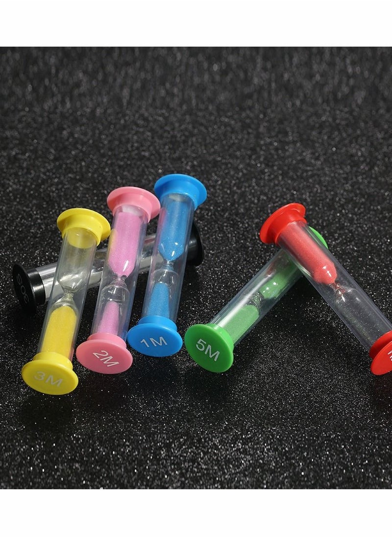 Generic - 6pcs Sand Timer Colorful Sandglass Hourglass Timer for Kitchen Office Game Timer 30sec / 1min / 2mins / 3mins / 5mins / 10mins - Image 1