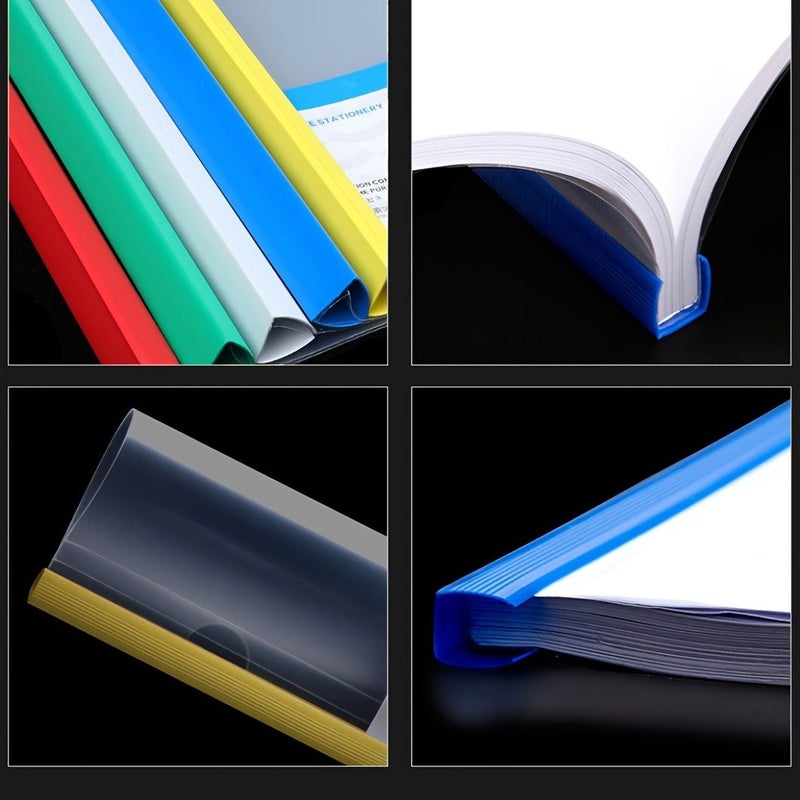 17 Pcs A4 File Pull Bar Clips Random Color Folders Lever Arch Binders Display File Strips Portable Office School Supplies Document Organizer For Reports Resumes - Image 5
