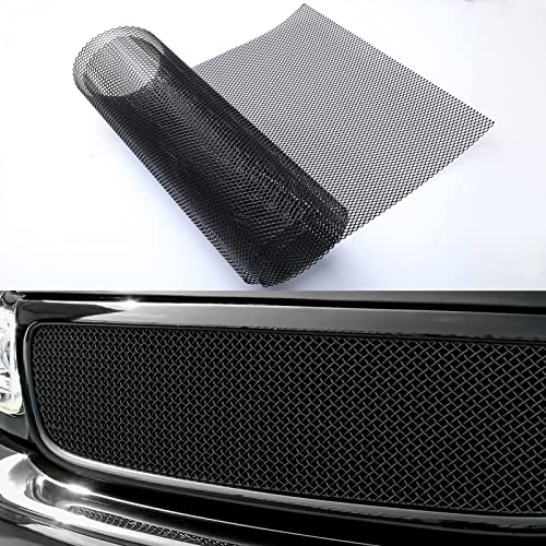 Tongze 47X16 Universal Black Metal Mesh Aluminum Alloy 3 x 6mm Rhombic Hole Car Grill Mesh for Front Grille Insert Bumper