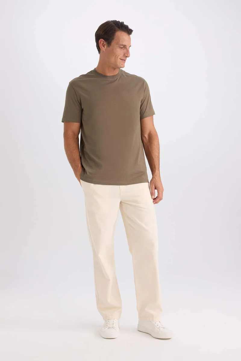 DeFacto New Regular Fit Crew Neck Basic Short Sleeve T-Shirt