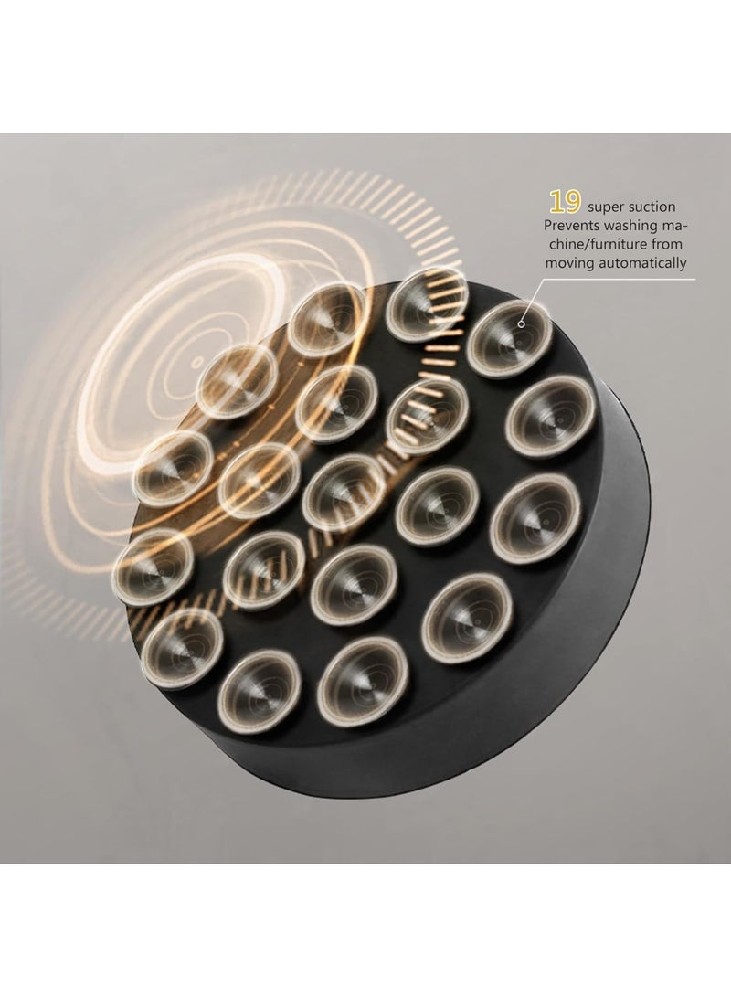 SOLARAE Washer Dryer Anti Vibration Pads, 4 Pcs Noise Cancelling Washing Machine Support with Suction Cup Feet, Fridge Leveling Feet, Anti Walk Pads Shock Absorber, Protects Laundry Room Floors, Black - Image 4