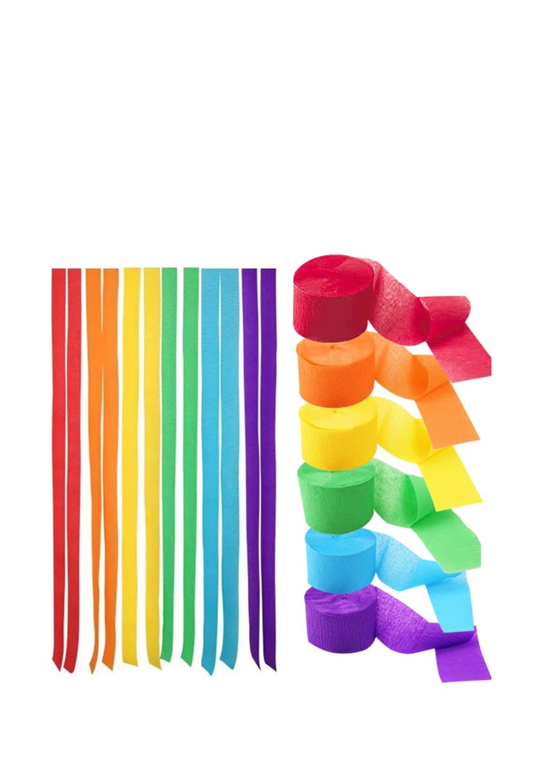 Flamingo 12pcs Crepe Paper Streamers Colored Paper Streamer Birthday Wedding Decorations - Image 1