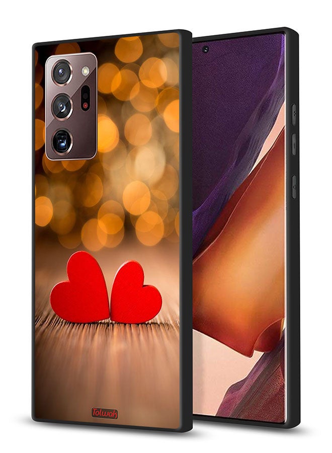Tolwak Samsung Galaxy Note 20 Ultra 4G Protective Case Cover Two Beautiful Hearts - Image 1