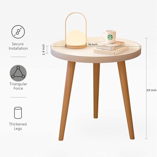 DDS Dream Decor Shoppee 3 Legs Side Table,Round Table Modern Minimalist End Table, Home Decor Living Room Bedroom Bed Side Coffee Table Home Decor (Yellow) - Image 5
