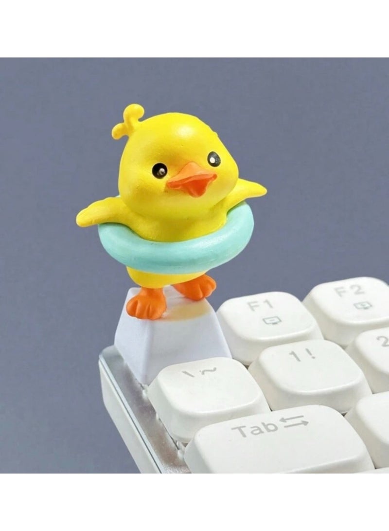 Set of 3 Cute Mini Yellow Duck Decorative Figurines for Desk & Home Decor - Image 4
