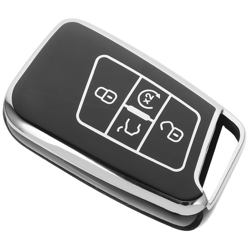 Black TPU Key Fob Cover 5 Button Scratch Resistant Protector Case for Car Keys - Image 2