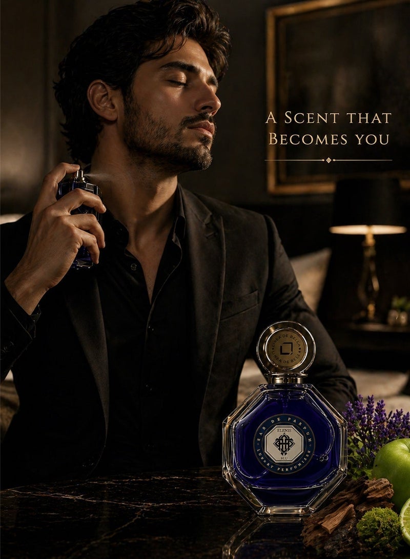 لينيا دي بيلا عطر رجالي أزرق منعش وعطري 100 مل – إلينيس بلو أو دو بارفان فاخر بثبات طويل ورائحة أنيقة للاستخدام اليومي والسهرات الليلية - Image 3