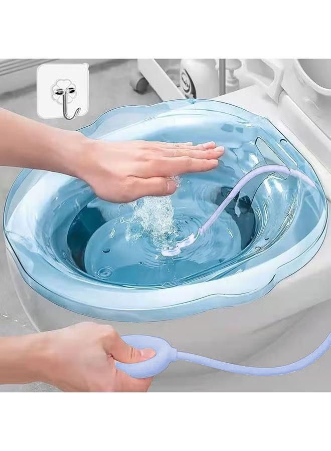 شو وو حمامات سيتز لمقعد المرحاض ، حمام سيتز للعناية بعد الولادة ، حمام سيتز للبواسير مع مقعد بخار يوني للسيدات الحوامل فلوشير ، حوض نقع لعلاج الالتهابات ، يناسب مرحاض عالمي - Image 1