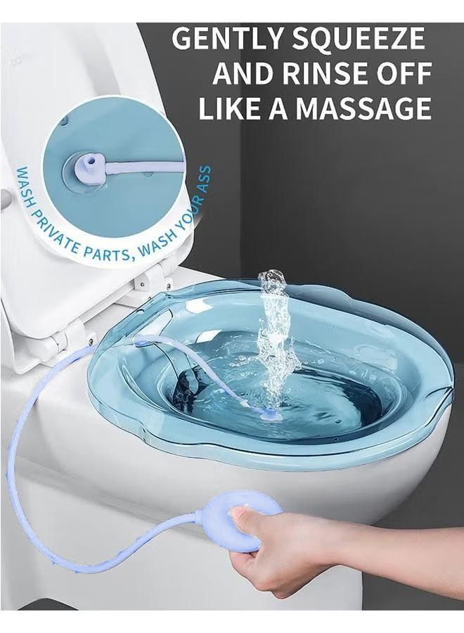 شو وو حمامات سيتز لمقعد المرحاض ، حمام سيتز للعناية بعد الولادة ، حمام سيتز للبواسير مع مقعد بخار يوني للسيدات الحوامل فلوشير ، حوض نقع لعلاج الالتهابات ، يناسب مرحاض عالمي - Image 2