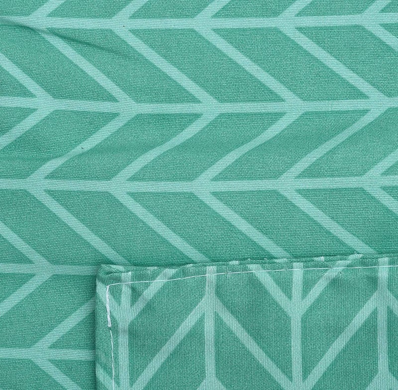MORADO Premium Glace Cotton Single Bed Quilt Cover/Duvet Cover/Rajai Cover/Blanket Cover with Zipper (GreenZigZag, 60x90 Inches) - Image 3