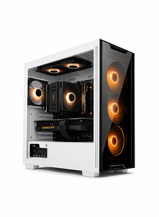 GASIN Vega Pro Max Gaming PC, Intel Core i5-12400F, NVIDIA GeForce RTX 5060 8GB, 32GB DDR4-3200 RAM, 1TB NVMe M.2 SSD, Wi-Fi & Bluetooth, 4 ARGB Fans, Windows 11 Pro, White white - Image 1