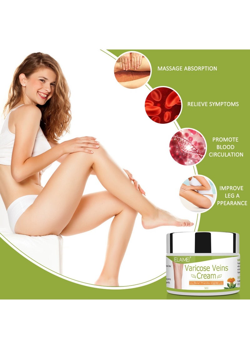 Elaimei Varicose Veins Cream for Relieve Leg Meridian Pain and Swelling,Care for Legs  - Image 2