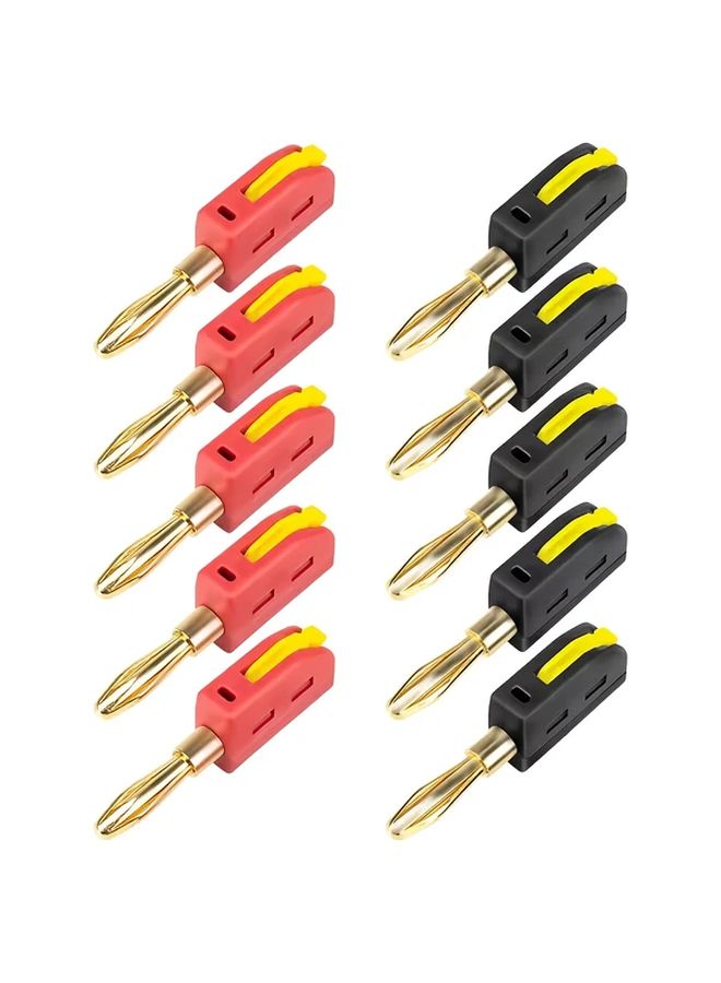 5 Pairs 4mm Banana Plug Audio Speaker Connectors Quick Connect Electrical Terminals - Image 1