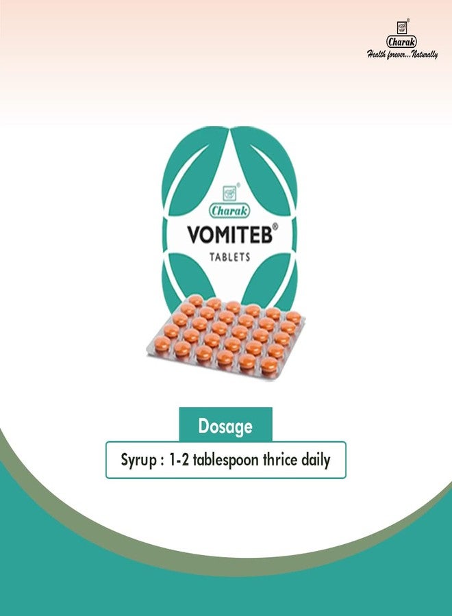 Charak Pharma Vomiteb Tablet for Nausea and Vomiting - 30 Tablets (Pack of 3) - Image 4