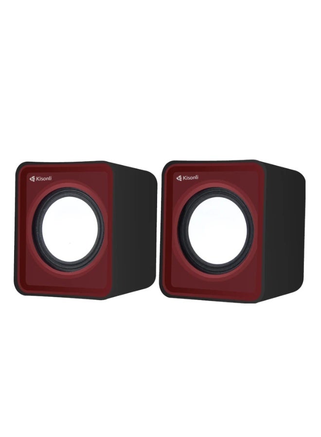Kisonli V310 USB Mini Speaker with 2W Stereo Sound - Image 1