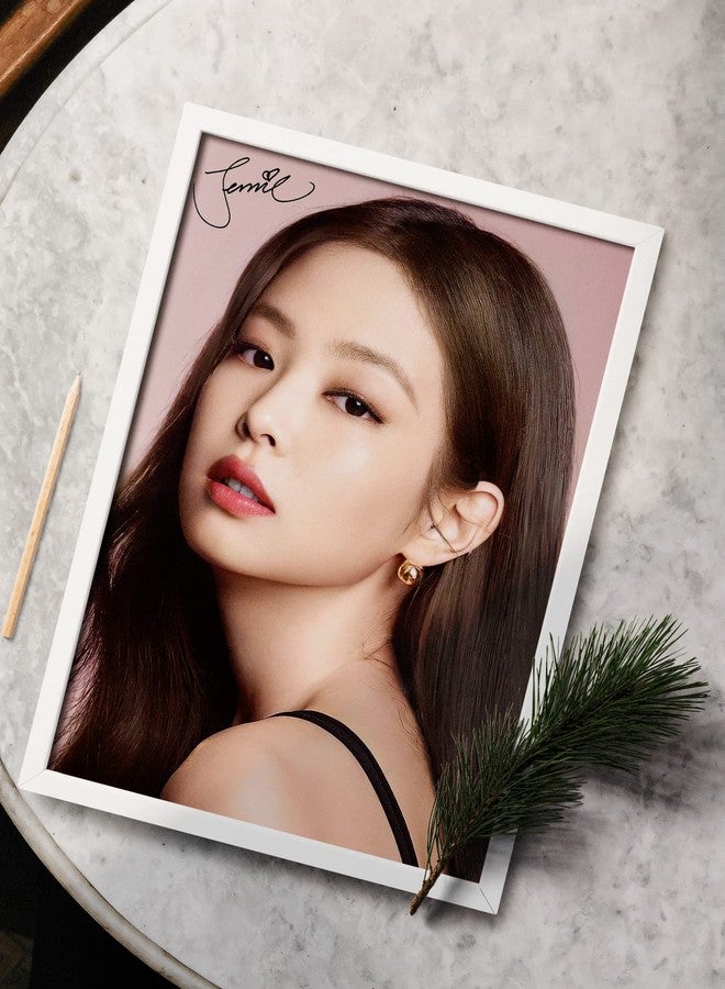 SINCE 7 STORE Blackpink Jennie Framed Poster (8x12 inches) for Blackpink Fans/Room Decor/Gifting/BLINKS/Aesthetic Wall Art - Image 1