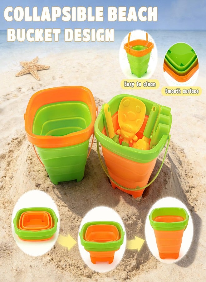 Dreamon Beach Toys for Kids - 29PCS Farm Sand Toys with 2 Collapsible Buckets, Animal Molds, Shovels & Rakes and Mesh Bag - Farm Travel Toys Sandcastle Building Kit for Toddlers 3-5 - Image 4