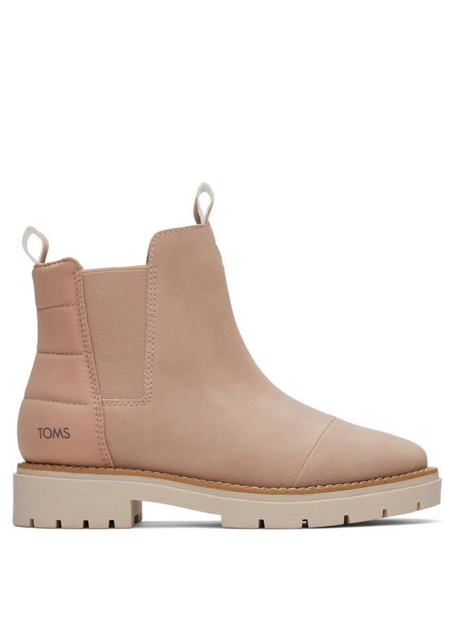 TOMS Women's, Skylar Boot, Warm Taupe Synthetic Nubuck/Matte Woven, 38 EU - Image 3