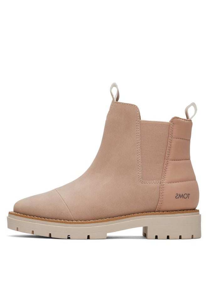 TOMS Women's, Skylar Boot, Warm Taupe Synthetic Nubuck/Matte Woven, 38 EU - Image 4