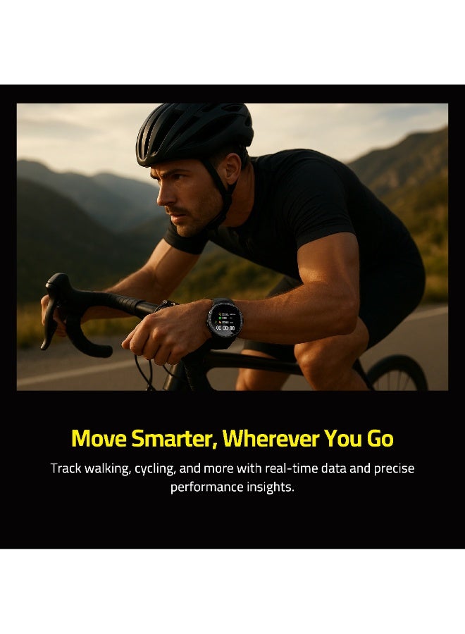 TCH Smart Watch E11 Tornado for Men 1.43 Amoled Display, Bluetooth Call, 180 Sports Modes, Heart Rate, Sleep Monitor, SpO2, IP68 Waterproof, 10-Day Battery, For Android/IOS - Image 2