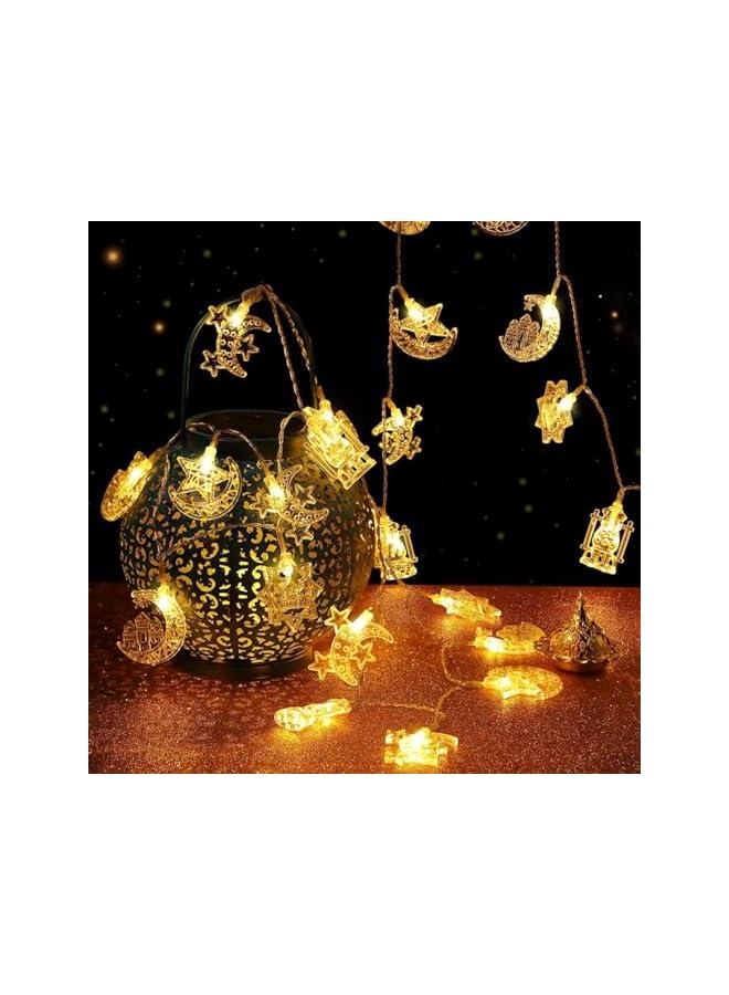 The Bros 20 ضوء LED خيالي، رمضان، زينة عيد الأم، زفاف، عيد الحب، عيد ميلاد، عيد الميلاد (أبيض دافئ) - Image 2