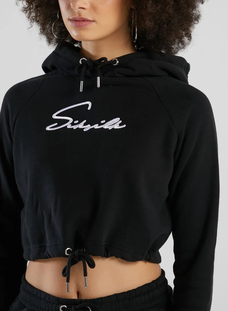 SikSilk Essential Cropped Hoodie