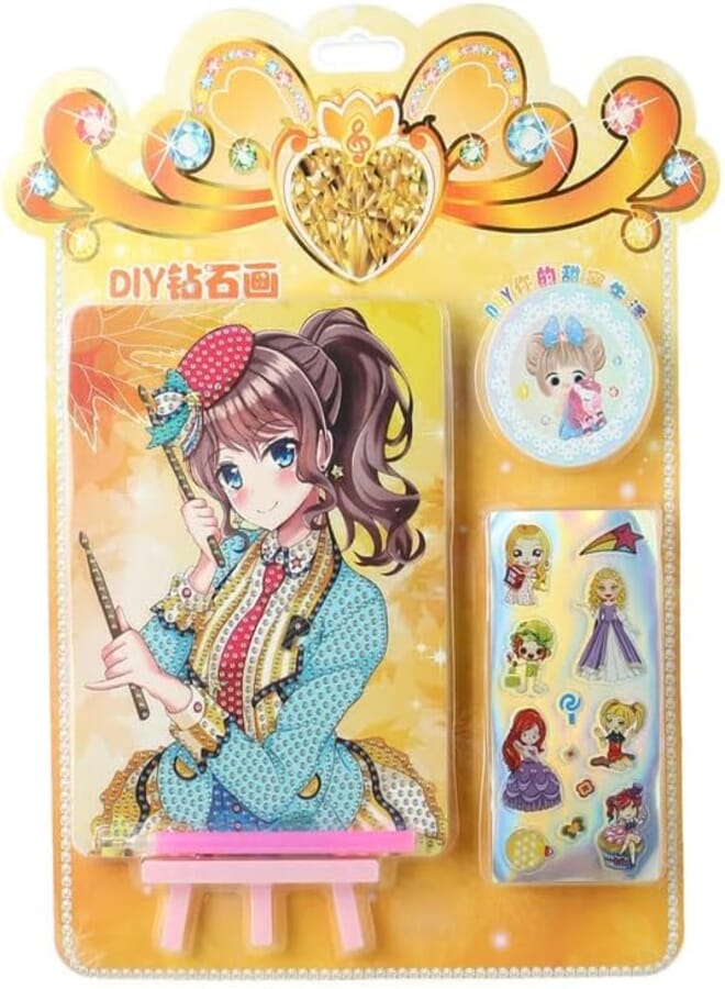 Rectangular Frame With Gliter + Pen + Sticker For Kids - Multicolor 1105257-5 