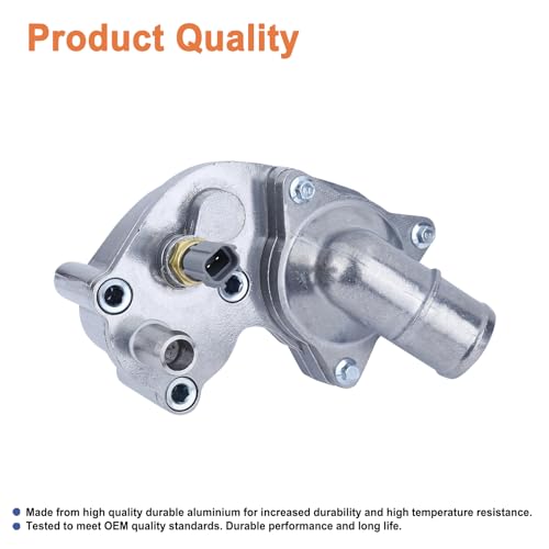 YOUYIEN Upgrade Aluminum Thermostat Housing Assembly(1PCS). Replaces Part #2L2Z8592AA 2L2Z8592BA. Fit for Ford Explorer 2002-2010 4.0L V6,Mercury Mountaineer 2002-2010 4.0L V6. - Image 4