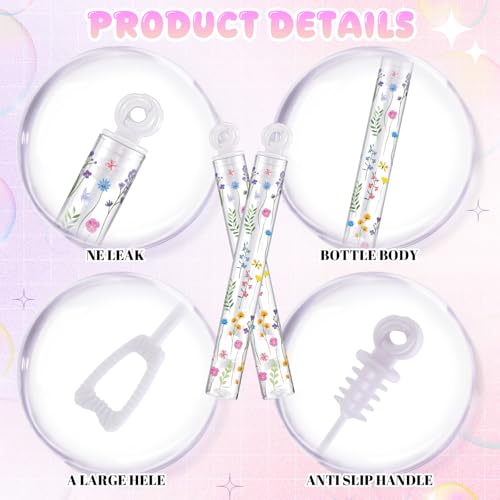 Rotatingpals 32 Pcs Wild Flower Bubble Wands Sweet Bubbles Party Favors for Adult Valentine Anniversaries Celebration Wedding Supplies Summer Activity Birthday Gifts Wedding Supplies - Image 5
