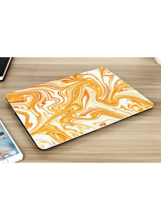 Generic - For Macbook Protective Case Case Pro Marble Apple Laptop Air Computer Case Mac Accessories Matte-Color:KZ-416 Colorful Stone Pattern-Orange-Applicable Model:Air/m1 13air(A1932/A2179/A2337) - Image 1
