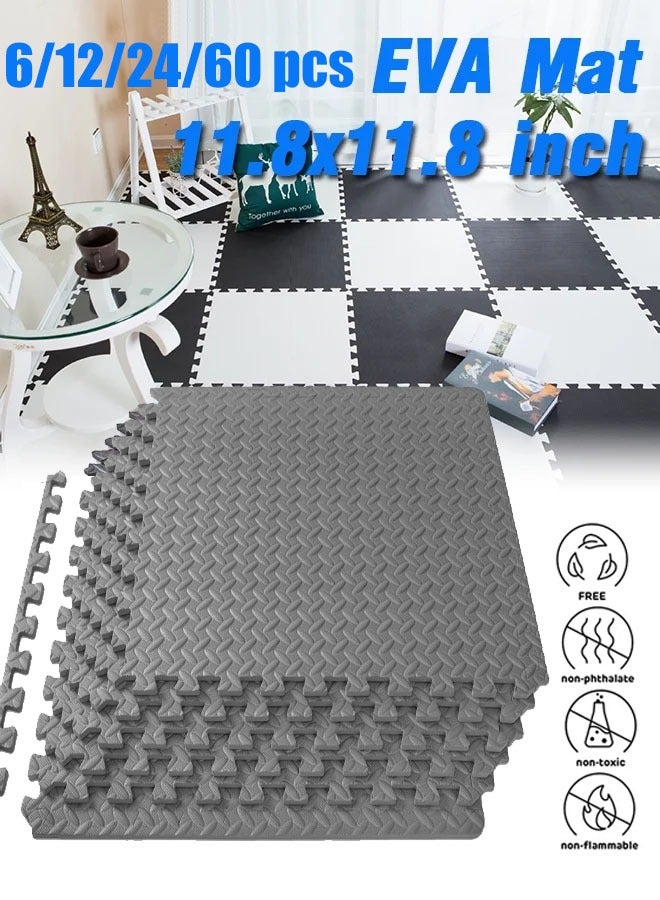 Optico Protective Flooring Foam Mat, Puzzle Floor Mat EVA Foam Mats Foam Mat Interlocking Floor Tiles Exercise Mats Thicked Interlocking Kids Floor Mats, Soft Non-Toxic Baby Play mats for Home Workout Fitness Baby Playroom Squares Foam Floor Mats for Kids Toddlers, & Babies - Image 1