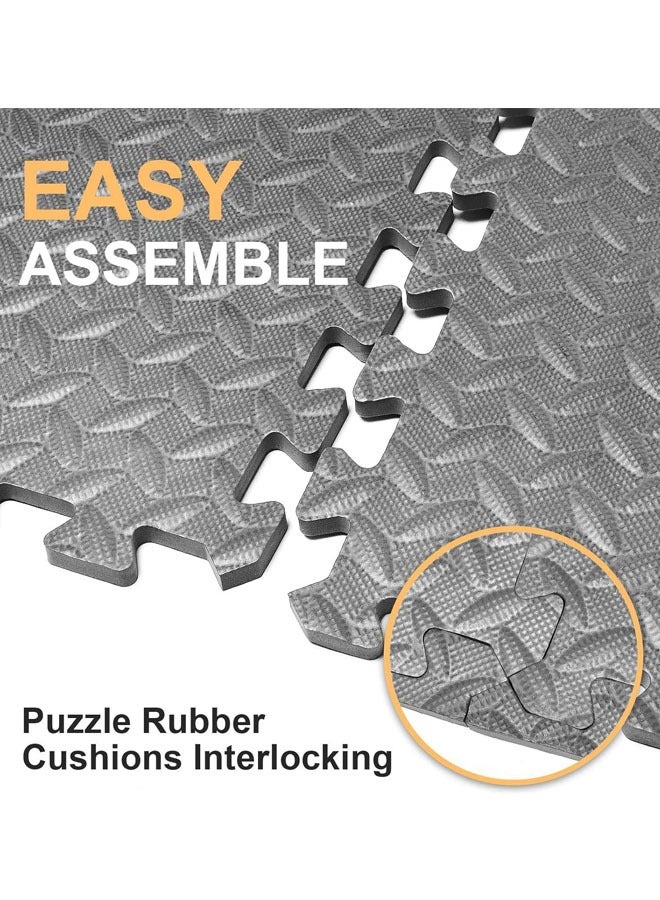 Optico Protective Flooring Foam Mat, Puzzle Floor Mat EVA Foam Mats Foam Mat Interlocking Floor Tiles Exercise Mats Thicked Interlocking Kids Floor Mats, Soft Non-Toxic Baby Play mats for Home Workout Fitness Baby Playroom Squares Foam Floor Mats for Kids Toddlers, & Babies - Image 5