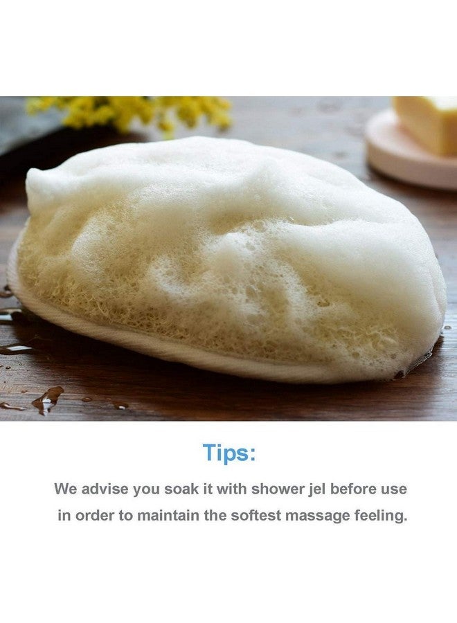 ريكستك مجموعة مكونة من 10 ليفة طبيعية للجسم للاستحمام ليفة عضوية مع إسفنجة استحمام للنساء والرجال والأطفال - Image 2